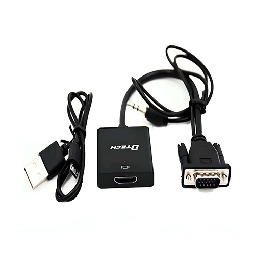 مبدل HDMI به VGA مدل Dtech با رنگ مشکی